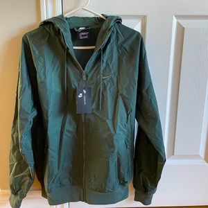 NIKE brand new army green windbreaker with hood